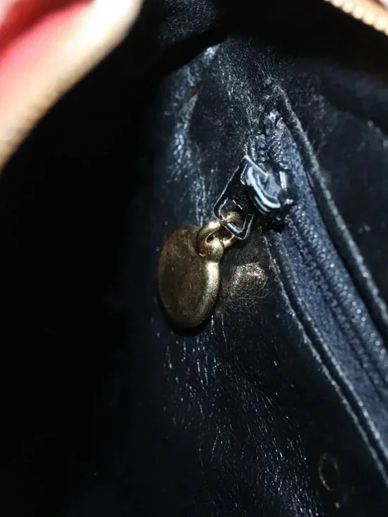 CHANEL Matelasse Hand Bag Velor Orange Gold CC Auth bs19395 - Picture 13 of 16